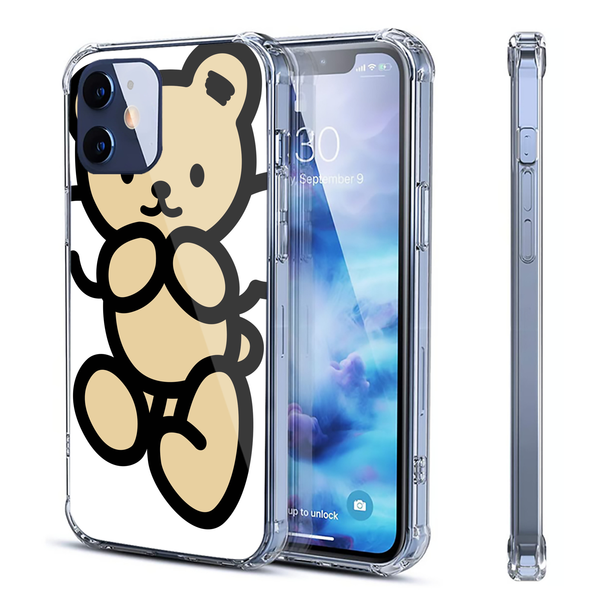 （画像用） Hello Kitty ハローキティ 【iPhone 12シリーズ対応】透明スマホケース（クリアソフトケース）